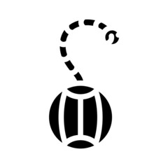 roly-poly pet toy glyph icon vector. roly-poly pet toy sign. isolated contour symbol black illustration