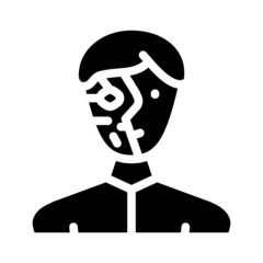 cyborg robot glyph icon vector. cyborg robot sign. isolated contour symbol black illustration