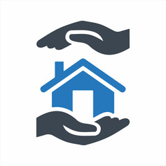 Home save icon. Vector and glyph