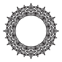 round frame with ornament