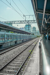 Fototapeta premium 지하철 철길 