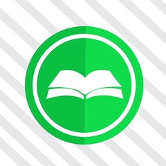 Illustration Vector Graphic of Book in Green Circle Perfect for Educational Banner,Poster,etc.
