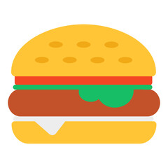 A unique design icon of burger