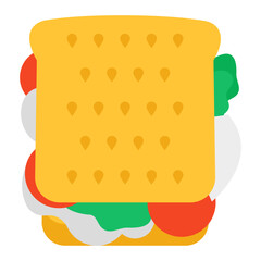 A unique design icon of sandwich