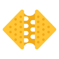 Editable design icon of cheesy nachos