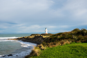 Fototapeta na wymiar Waipapa lighthouse in the Catlins New Zealand
