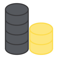 An editable design icon of database