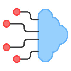 An icon design of cloud connections