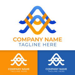 AV logo. letter AV logo design with connection good for start up digital technology and company business