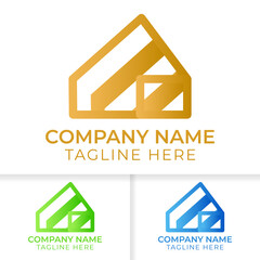 letter a logo design for building, construction, real estate and developer. Minimalist elegant residential property logo design