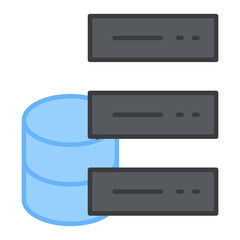 An editable design icon of database