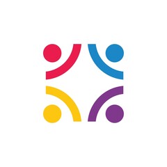 Adoption and community care Logo template vector.