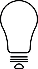 illustration of a lamp icon in black and white outline style