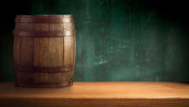 old barrel isoalted on a white background
