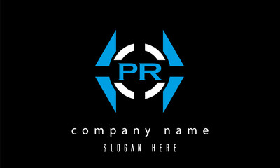 PR creative game logo vector