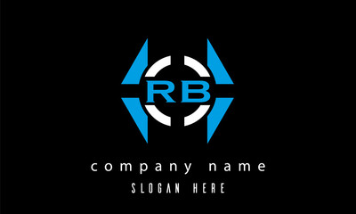 RB creative game logo vector
