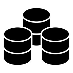 An editable design icon of database racks