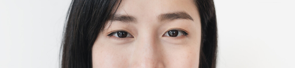 Close-up Asian woman eyes