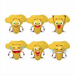 Cartoon character of chanterelle with smile expression