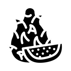 dragon fruit glyph icon vector. dragon fruit sign. isolated contour symbol black illustration
