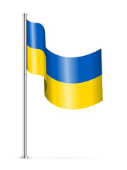 Wavy flag of Ukraine