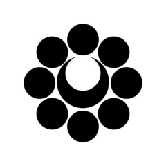 星紋・八つ星に月（やつぼしにつき）