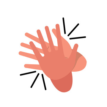 Hands clapping icon.  illustration on white