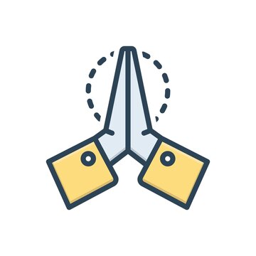 Color Illustration Icon For Grateful