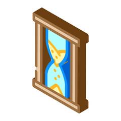 sand clock isometric icon vector. sand clock sign. isolated symbol illustration