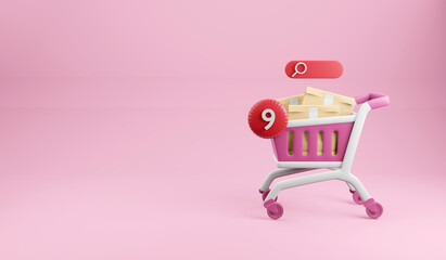 Shopping online concept