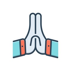 Color illustration icon for beliefs