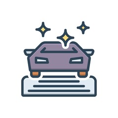 Color illustration icon for polish