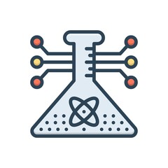 Color illustration icon for stem