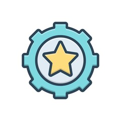 Color illustration icon for progressive