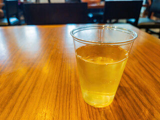 Close shot of a cold white wine