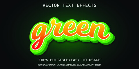 green style text effect