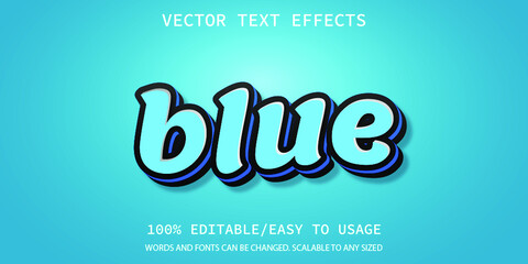 blue style text effect