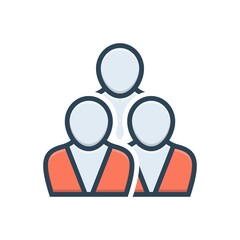 Color illustration icon for authority