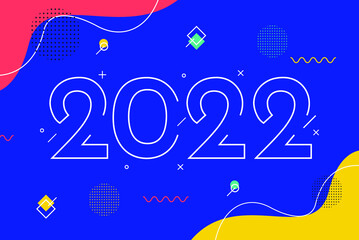 happy new year 2022 banner template.