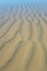 Sand texture., marks in the sand on the beach when the tide goes out