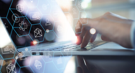 IoT, Internet of things, digital software development, online business, digital marketing concept