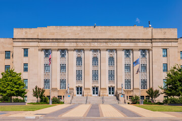 Sunny view of the Oklahoma city hall