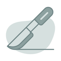 scalpel knife Healthcare Medical, vector graphic Illustration Icon.