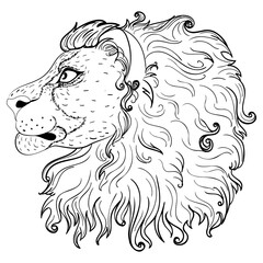Lion head profile design