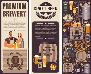 Premium brewery and craft beer production banner