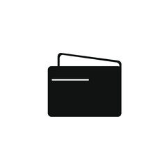 vector image of a black wallet