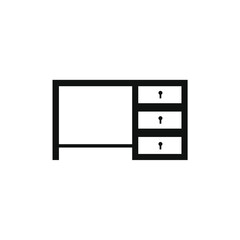vector image of a work desk