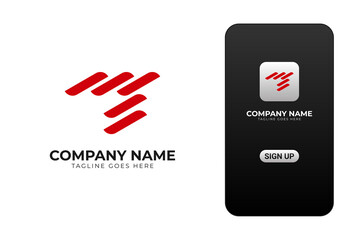 abstract dynamic graphic fly or growth company vector logo design for finance and corporate professional brand