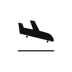 tilted down plane icon vector image