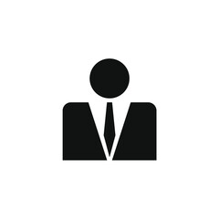 vector icon of a person in a work suit